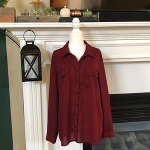 🌺Elementz vertical striped, button down shirt🌺